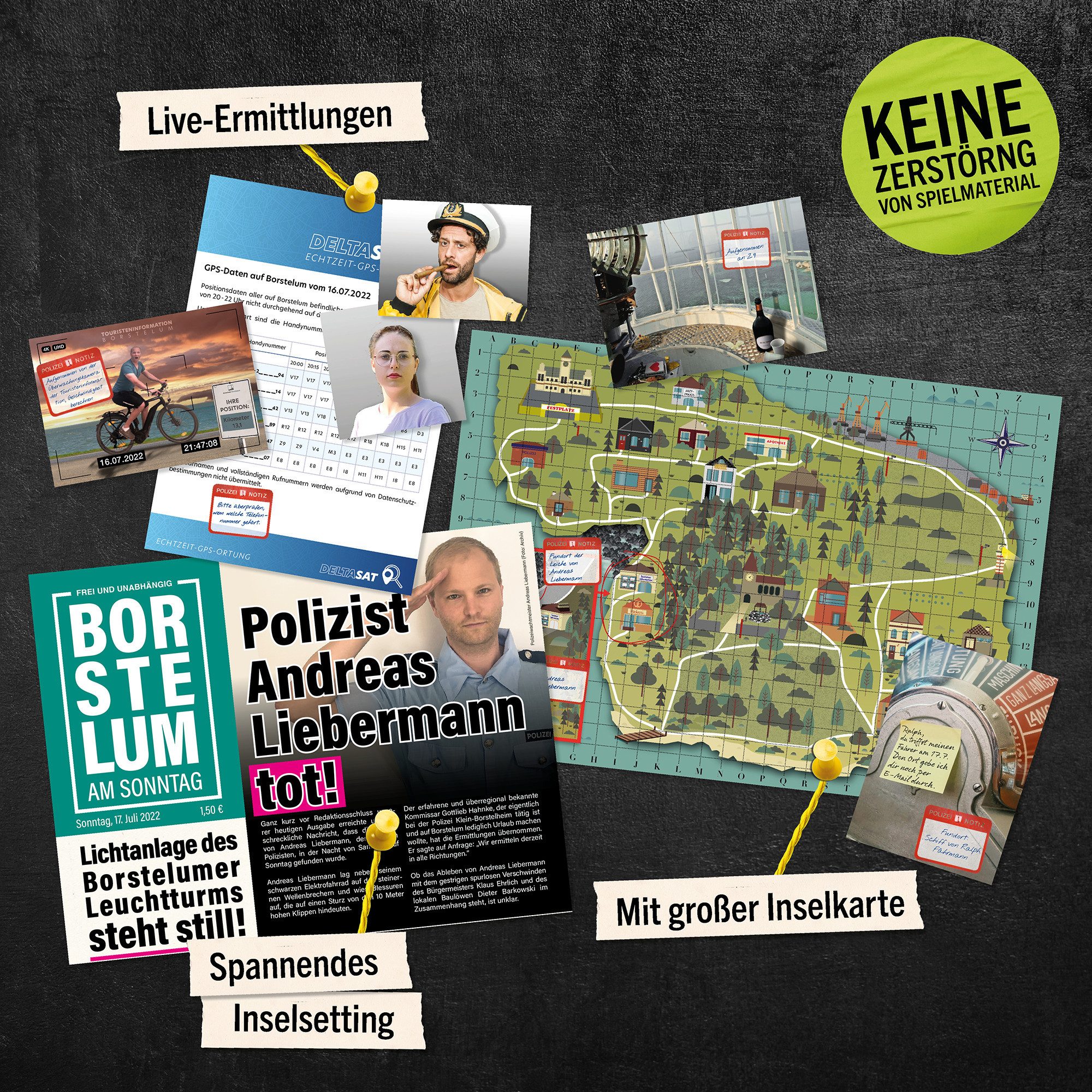 Hidden Games Tatort Spiel Reif für die Insel, Krimispiel, Made in Germany