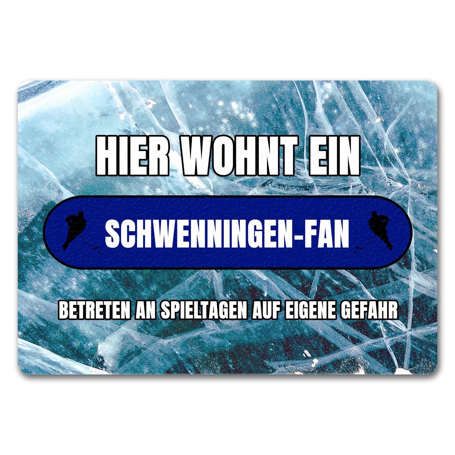 Fußmatte Hier wohnt ein Schwenningen Fan Fußmatte in 35x50 cm ohne Rand mit