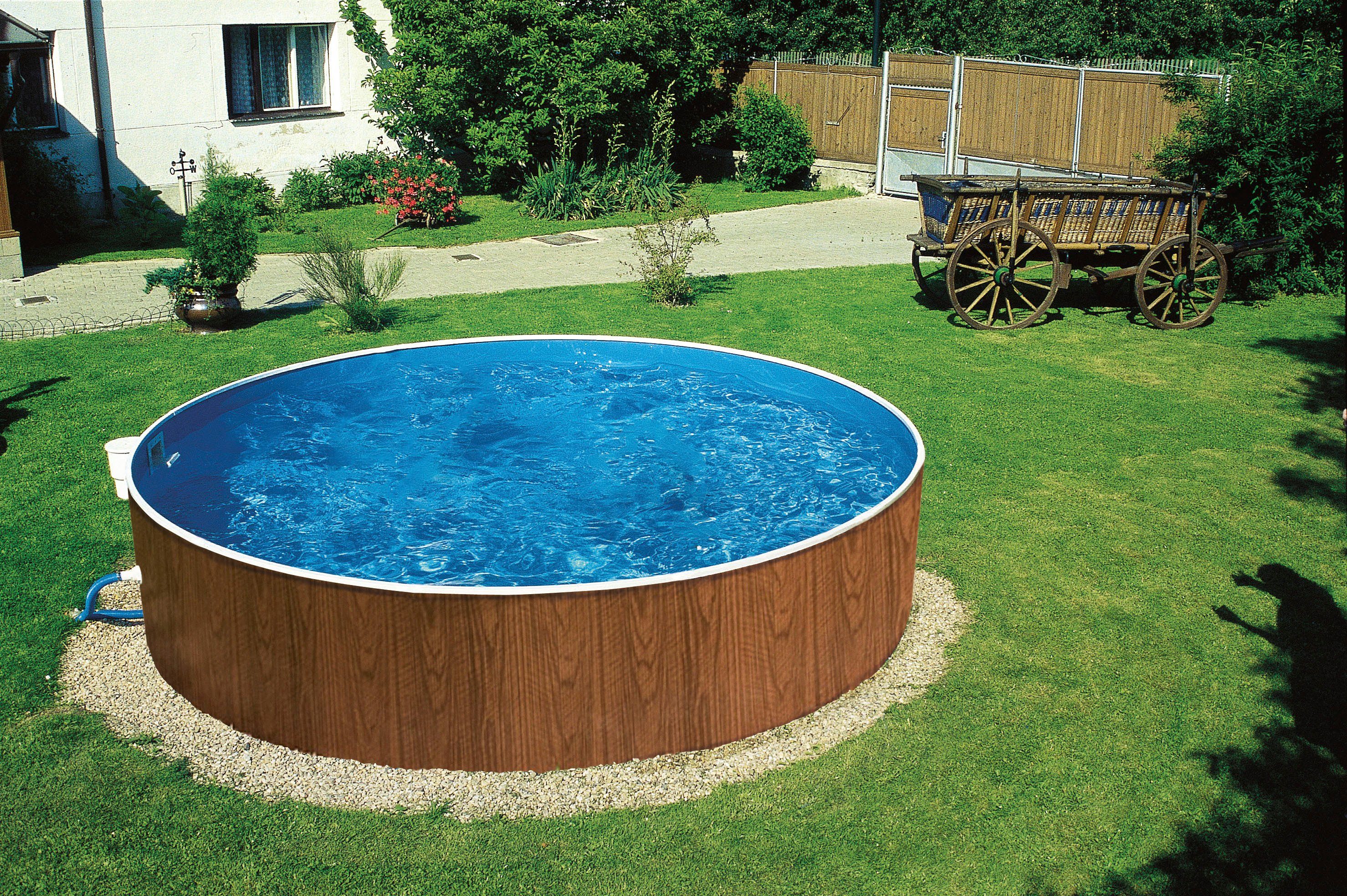 my POOL BWT Rundpool MAONI 4 (Komplett-Set, 9-tlg), Aufstellpool in Holzoptik in verschiedenen Größen