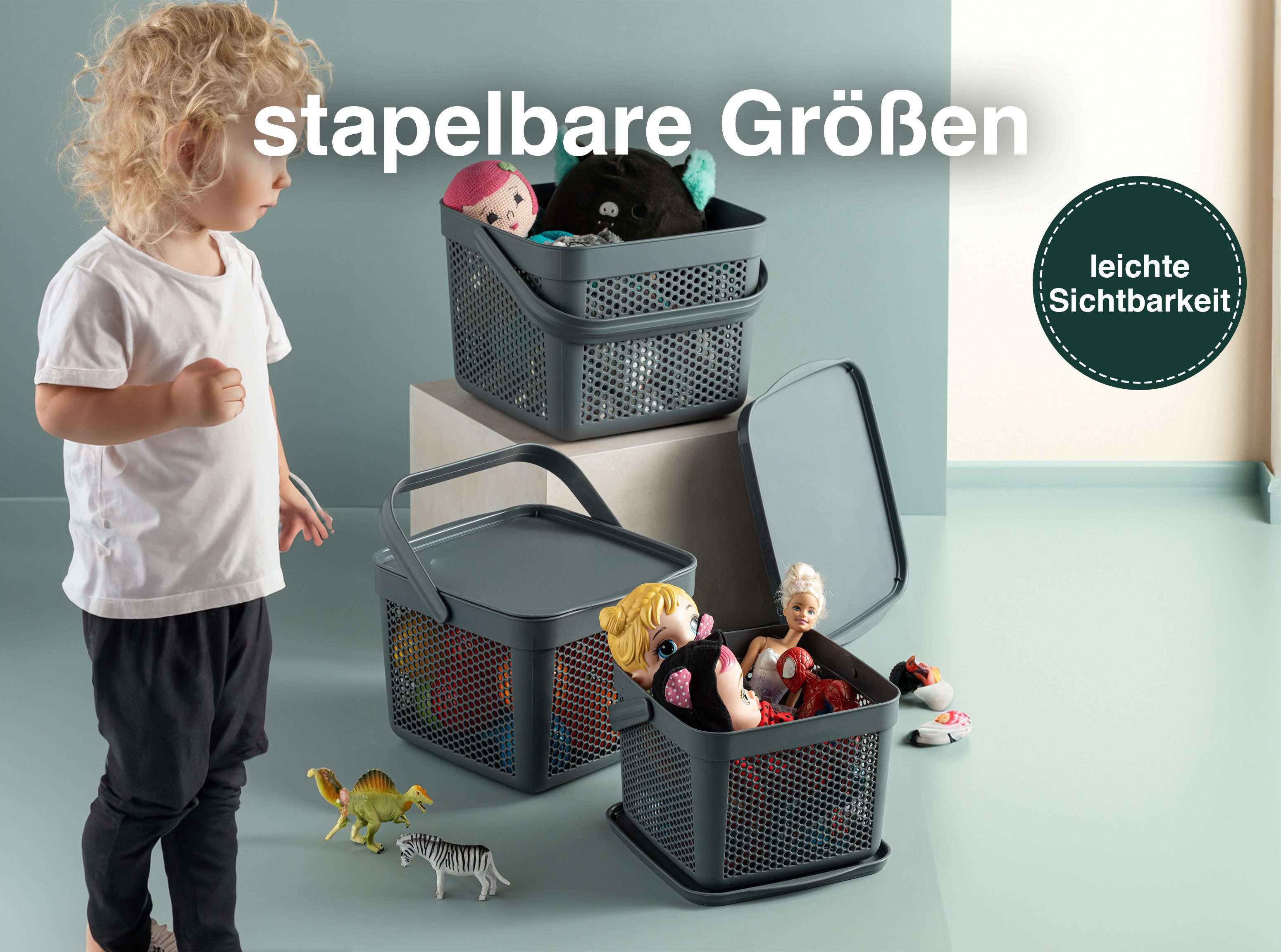 uandu home Vorratsdose Kartoffel Aufbewahrungsbox Küche, Zwiebeln, Knoblauch Aufbewahrung, (Korb für Spielzeug, Wäschekorb, Regal Korb, Aufbewahrungskorb für Ba – Bild 5 von 5