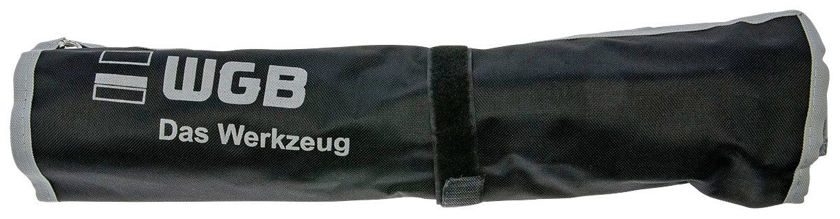 WGB BASIC PLUS Ringschlüssel Doppelringschlüssel-Satz (Set, 12 St), gekröpft, Chrom-Vanadium Stahl, verchromt, in Rolltasche | Ringschlüssel