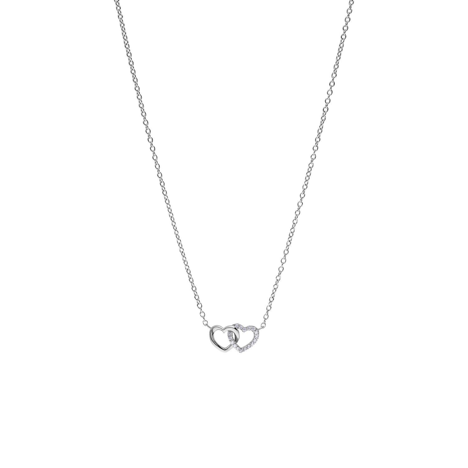 LUCARDI Kette mit Anhänger Halskette - 925 Silber - Silber - Zirkonia - Damen