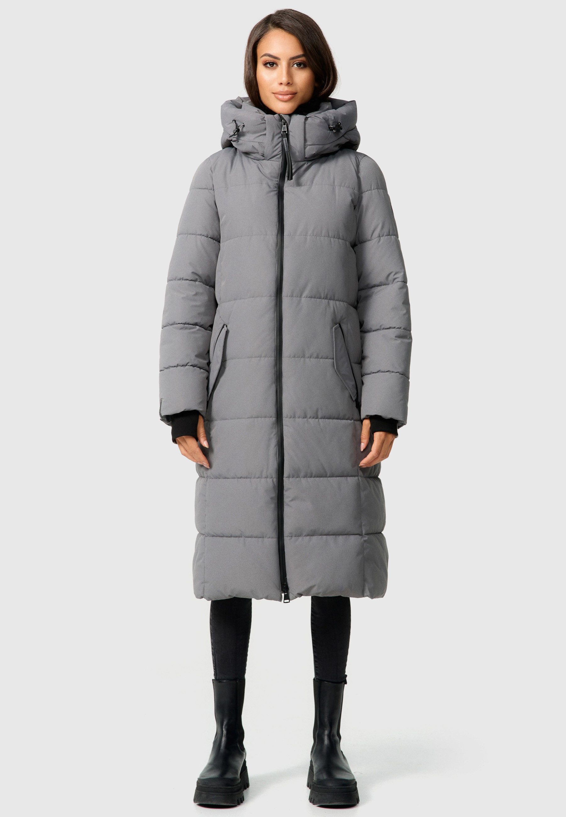 Marikoo Steppjacke Zuraraa XVI langer Winter Mantel gesteppt