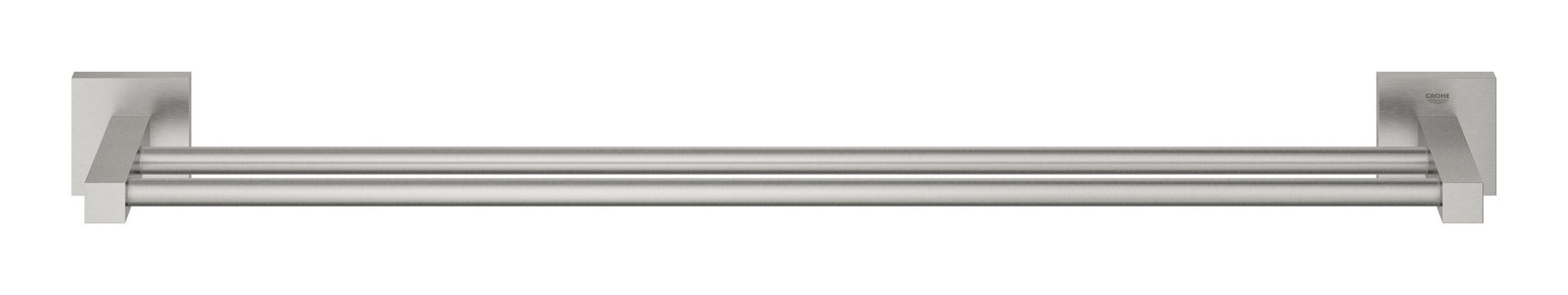 Grohe Handtuchhalter Start Cube, Doppel-Badetuchhalter - Supersteel