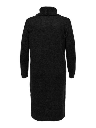 DRESS NOOS CARMAKOMA CARBRANDIE Strickkleid ONLY ROLL KNT L/S NECK Black