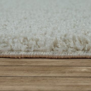 Hochflor-Teppich Hochflor Teppich Wohnzimmer Shaggy Weich Kuschelig, TT Home, Läufer, Höhe: 34 mm