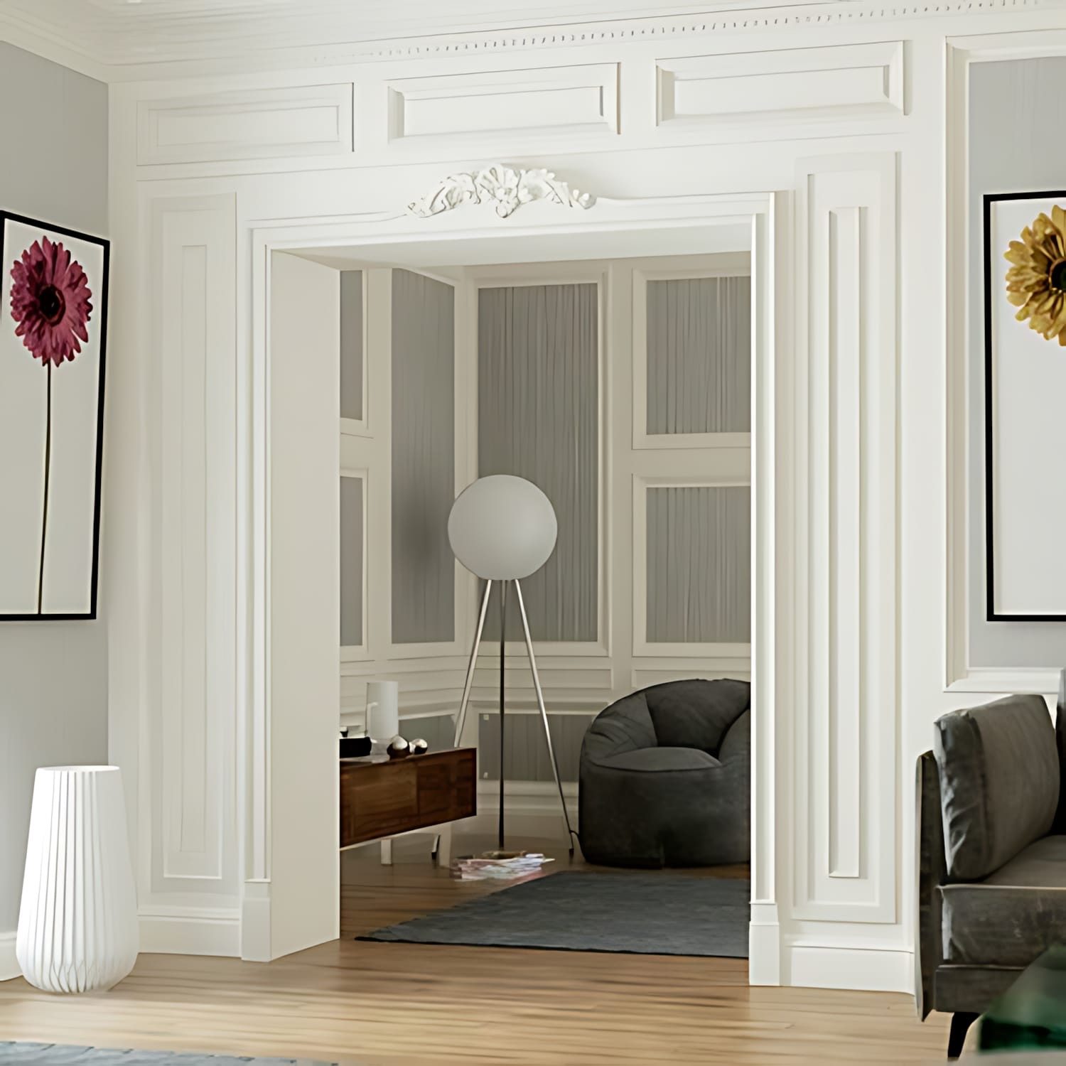Profhome Wanddekoobjekt 154014 Pediment Türumrandung Stuckdekor günstig online kaufen