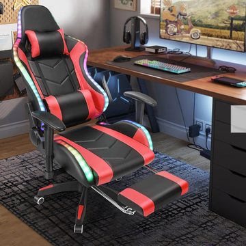 oyajia Gaming Chair Racing Design Gaming Chair Gaming Sessel PC Stuhl Ergonomischer Stuhl, Höhenverstellbar, Verstellbarer Lordosenstütze, 160 kg Belastbarkeit