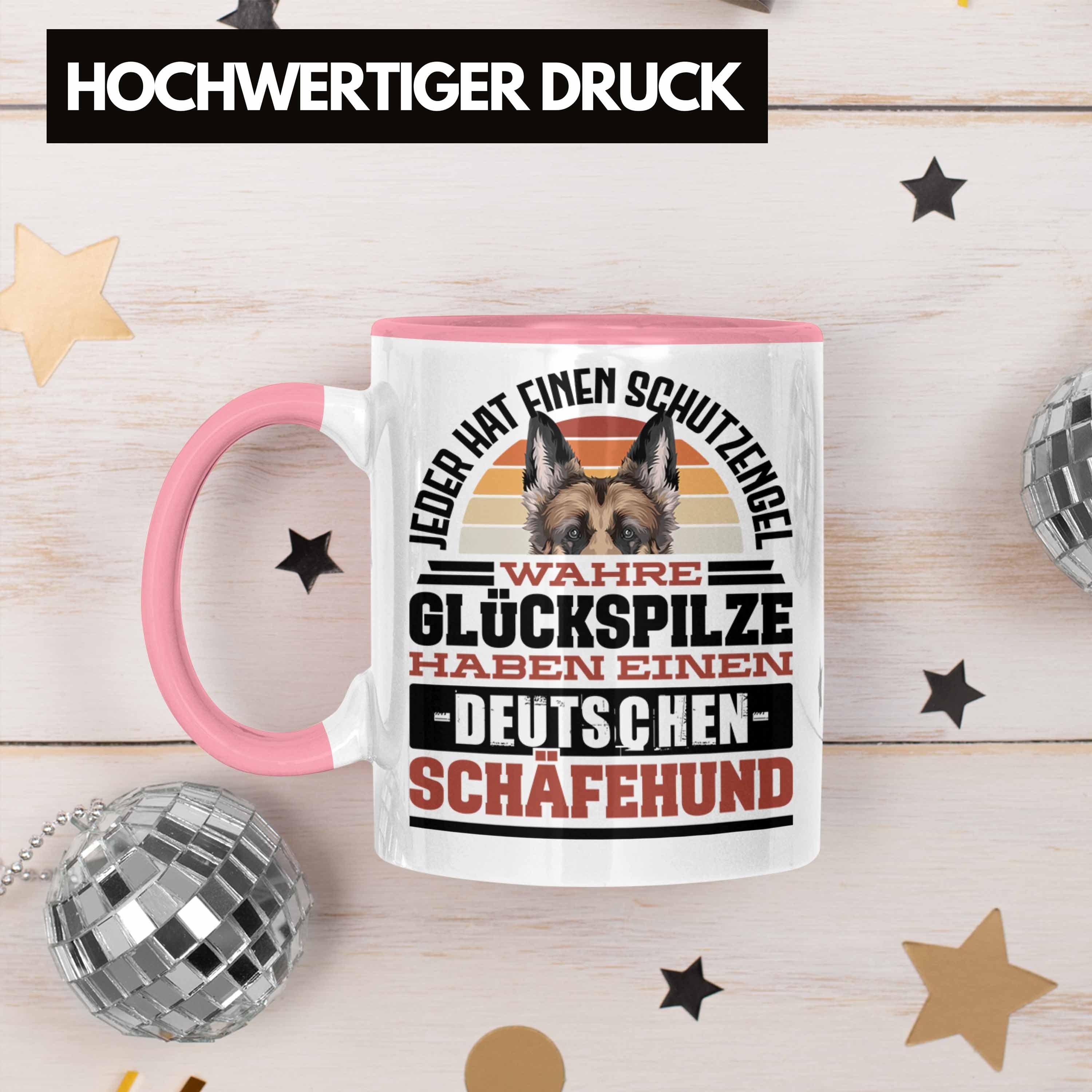 Deutscher Tasse Rosa Geschenkidee Kaffee-Becher Schäferhund Trendation Tasse Bes Schäferhund