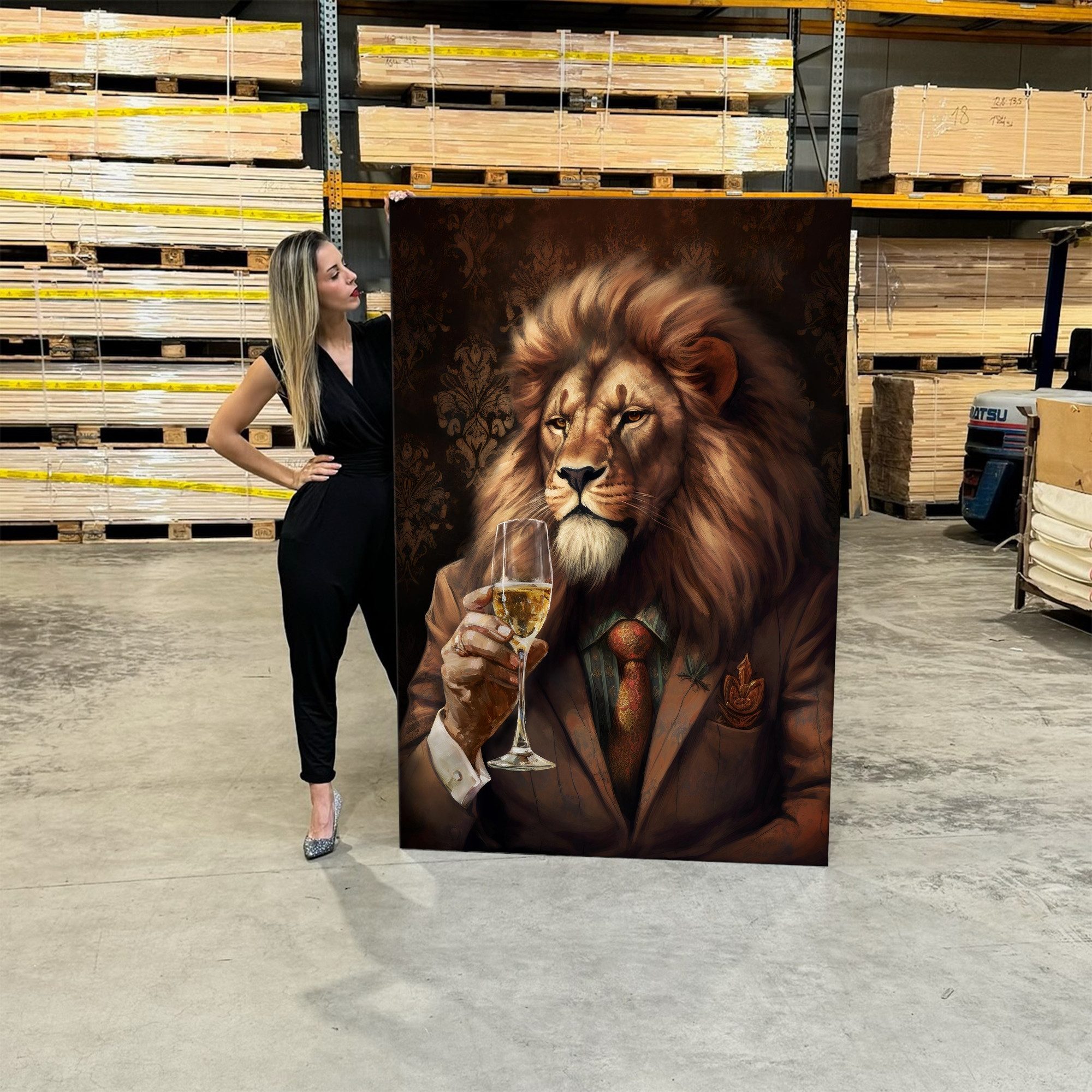 Artmazing Leinwandbild Sir Lion, XXL Leinwand günstig online kaufen