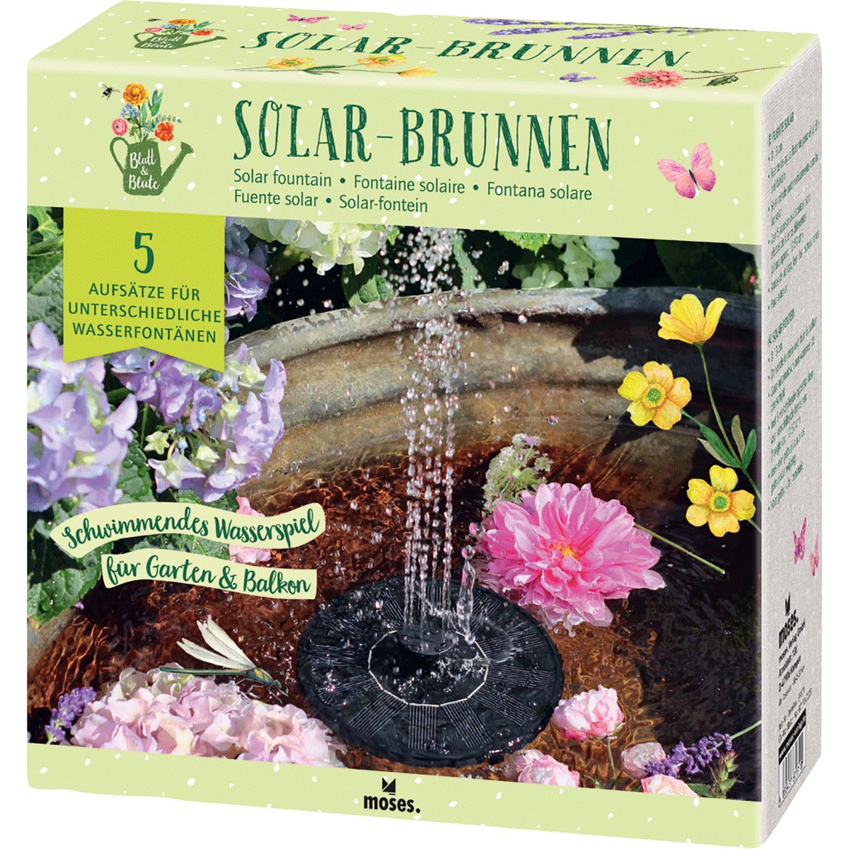 Gartenbrunnen moses. Blatt & Blüte Solar-Brunnen, günstig online kaufen