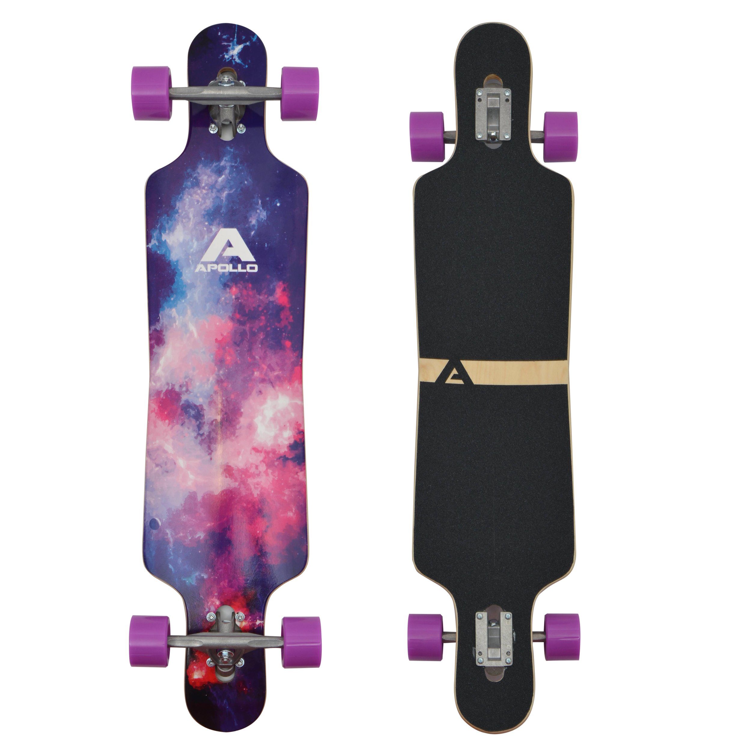 Apollo Longboard Twin Tip DT Longboard 40", aus Holz mehrlagig verleimt für Idealen Flex & Stabilität