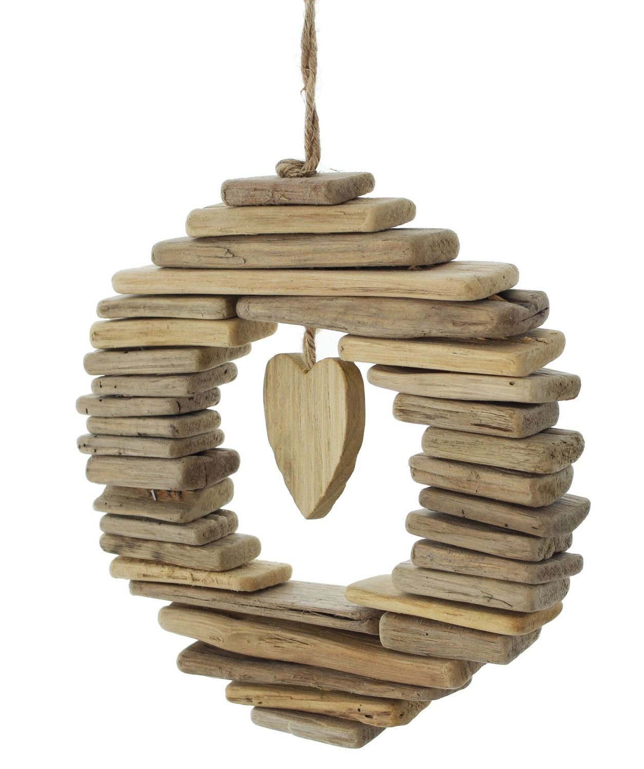 HomeLiving Dekokranz "Wooden-Heart"