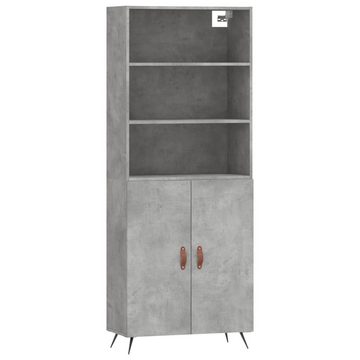 vidaXL Anrichte Highboard Betongrau 69,5x34x180 cm Holzwerkstoff