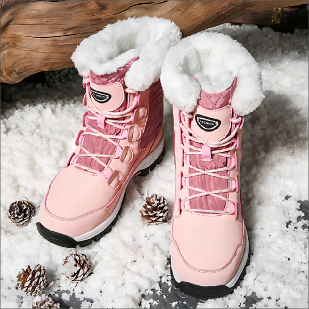HUSKSWARE Schneeschuhe (Outdoor-Schneestiefel, Warme Stilvoll schön und Warm rutschfest, Wanderschuhe, Rosa und High-Top-Schuhe)
