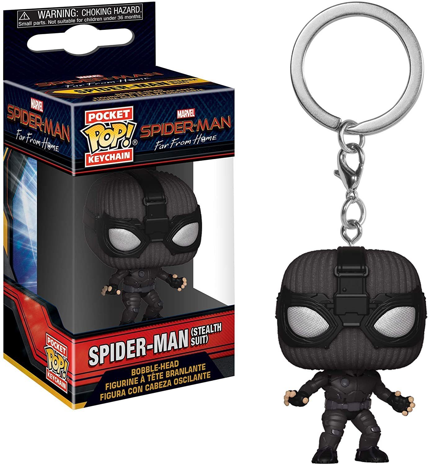 Schlüsselanhänger Home Funko Suit) Far Pocket From Pop (Stealth Spider-Man