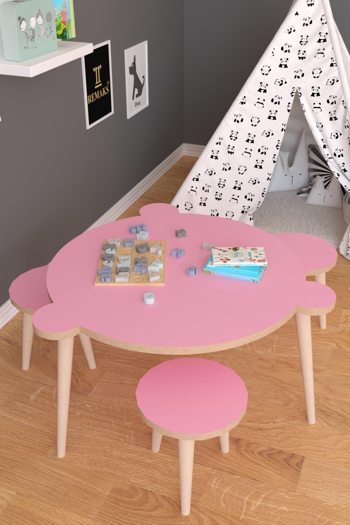 en.casa Esstisch, 62 x 62 cm Rosa