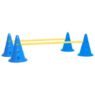vidaXL Agility-Hürde Agility Hundetraining Hindernis-Set Blau und Gelb, Polyethylen