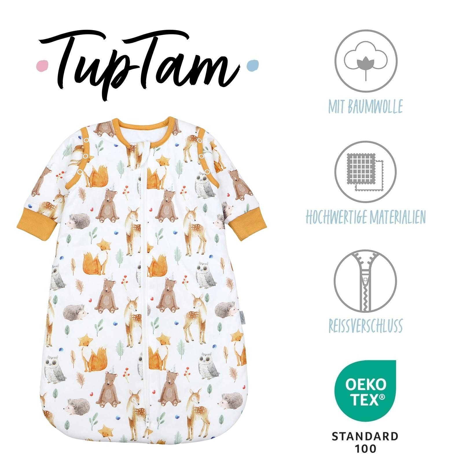 TupTam Babyschlafsack Kugelschlafsack mit abnehmbaren Ärmeln 2.5 TOG Ganzjahr – Bild 2 von 5