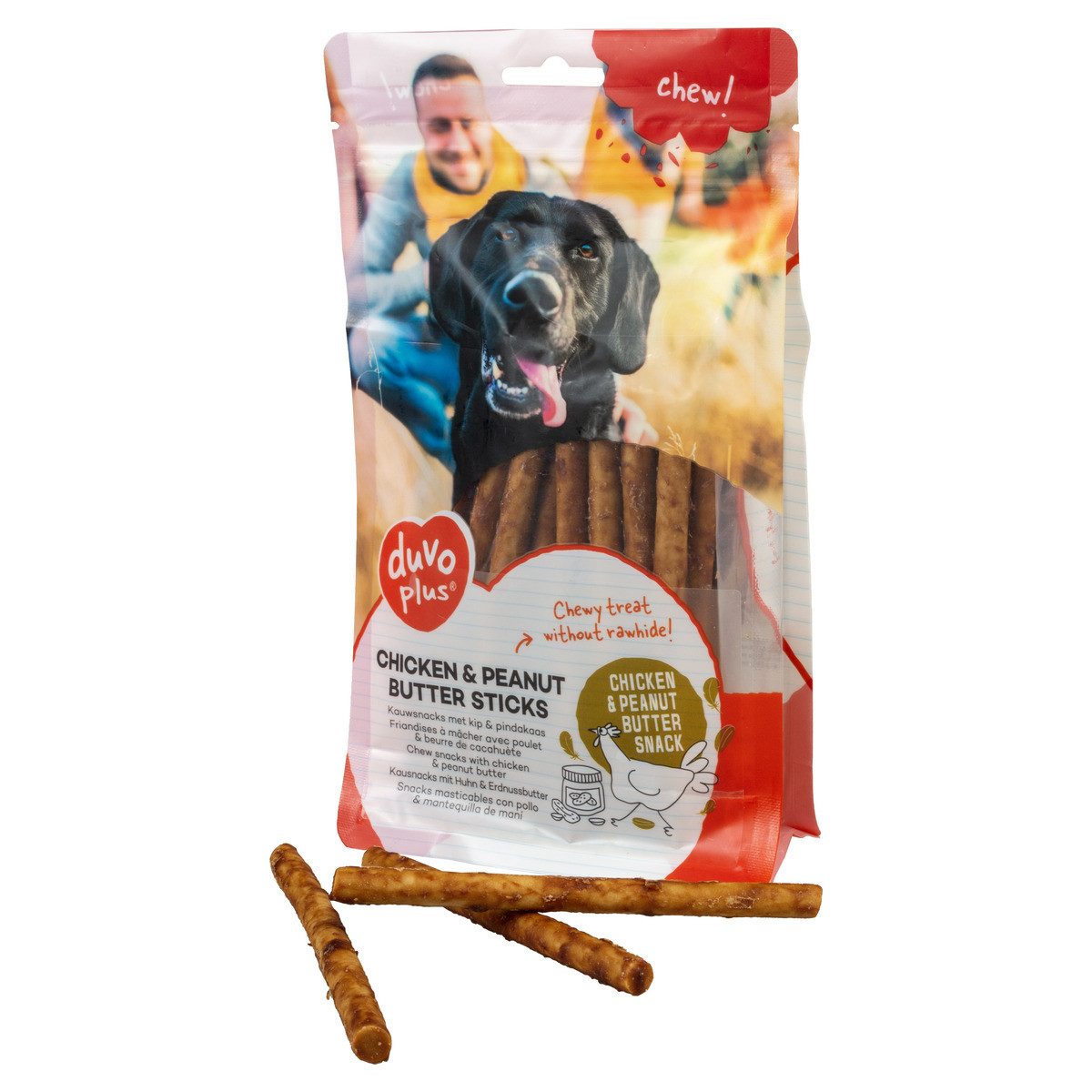 DUVO+ Chew! Huhn & Erdnussbutter Rolls, für: Hund