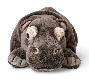 Uni-Toys Kuscheltier Nilpferd, liegend - 30 cm - Plüsch-Hippo, Flusspferd, Plüschtier, zu 100 % recyceltes Füllmaterial