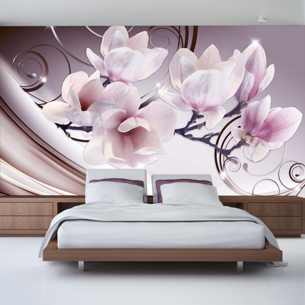 m, KUNSTLOFT Vliestapete Tapete Magnolias Design 0.98x0.7 halb-matt, matt, lichtbeständige Meet the