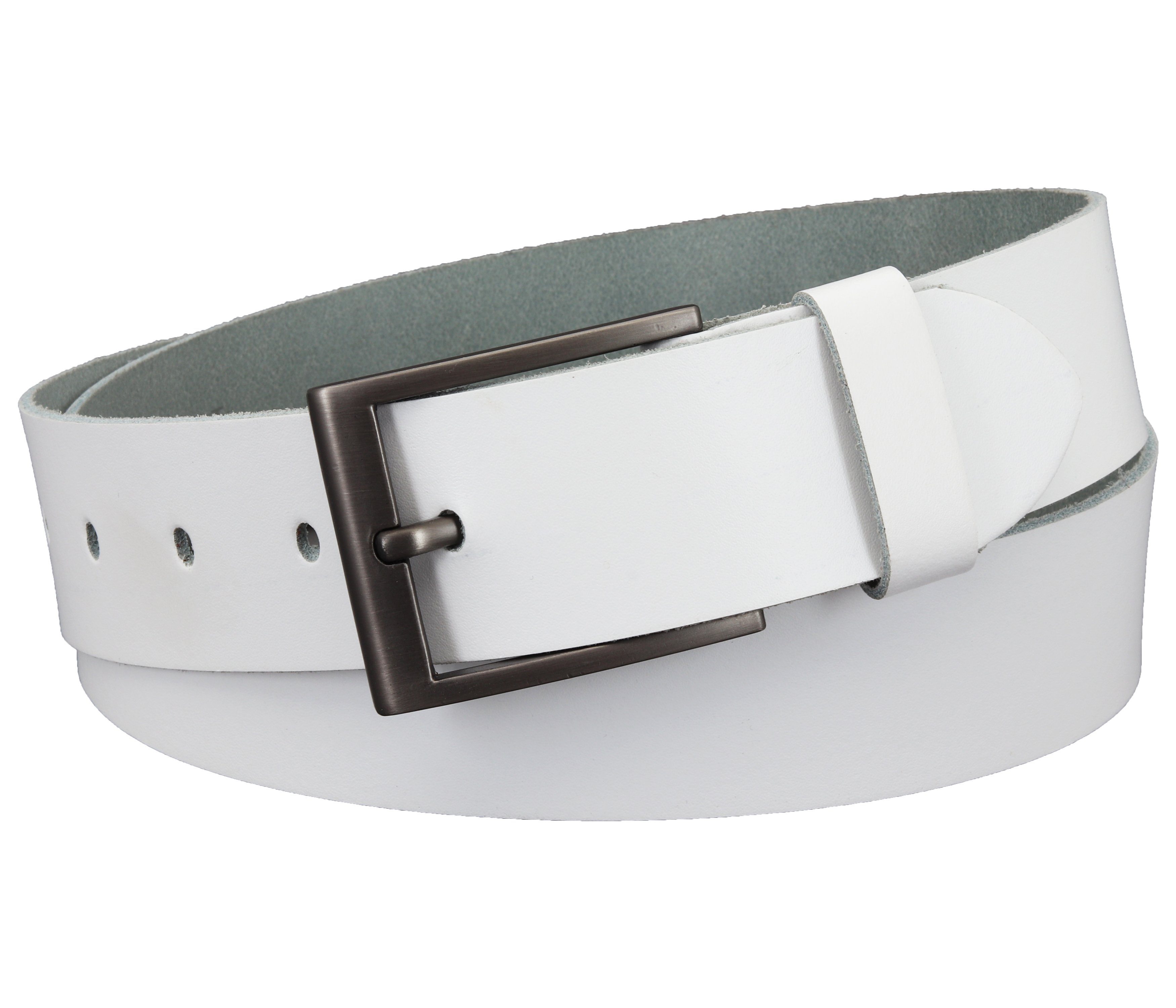 Ledergürtel OM532-SL-Weiss
