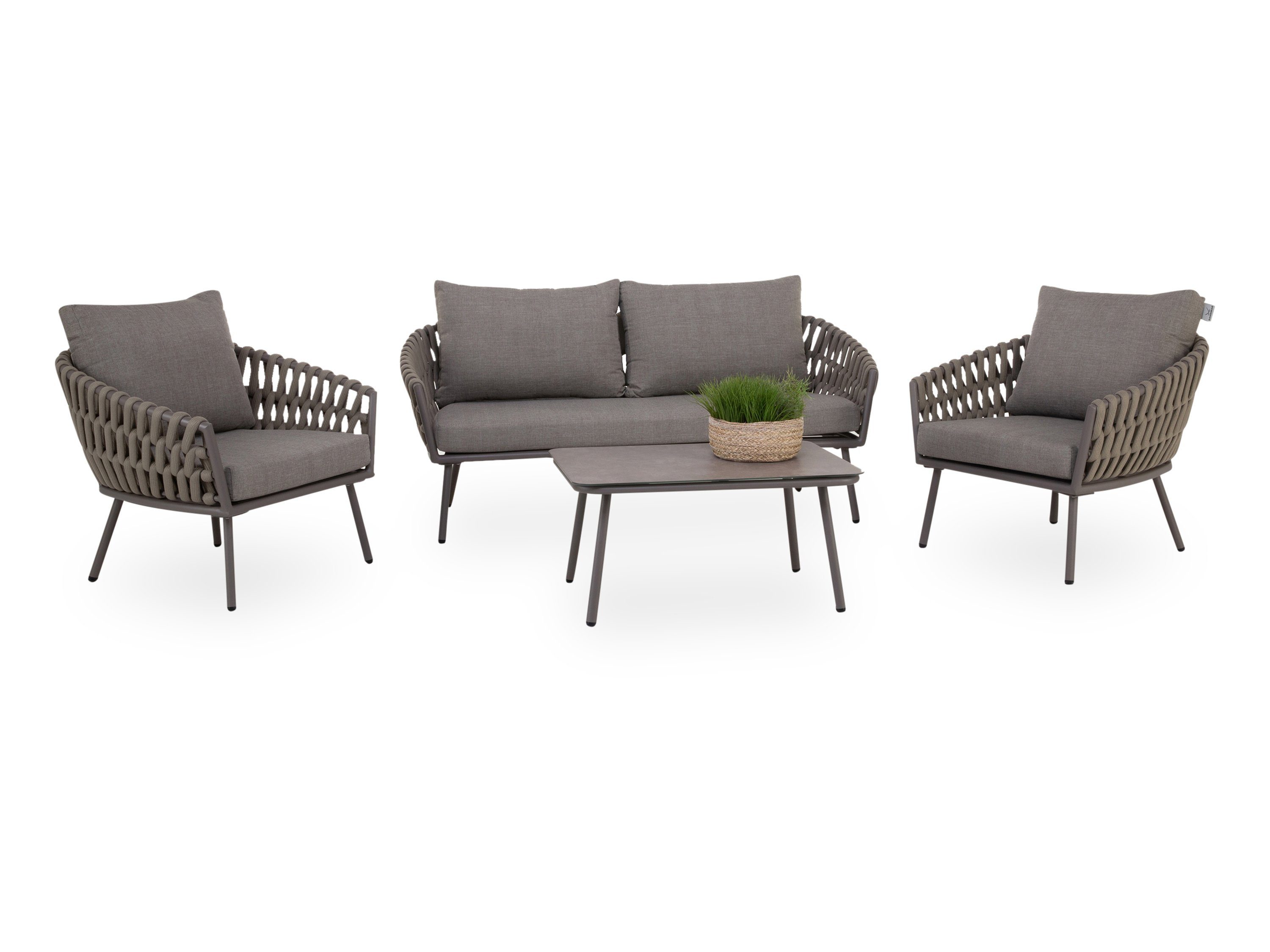 SANSIBAR LIVING Gartenlounge-Set Lounge-Set SANSIBAR CUXHAVEN BHT 162x57x85 cm Gartenset Loungemöbel