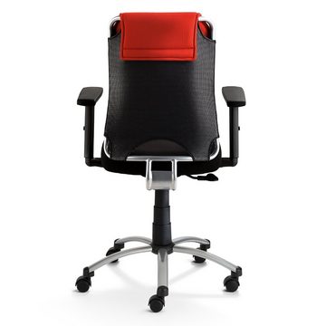 Mayer Sitzmöbel Drehstuhl Drehstuhl Bürostuhl Chefsessel schwarz rot Rollen Teppichböden Spirit