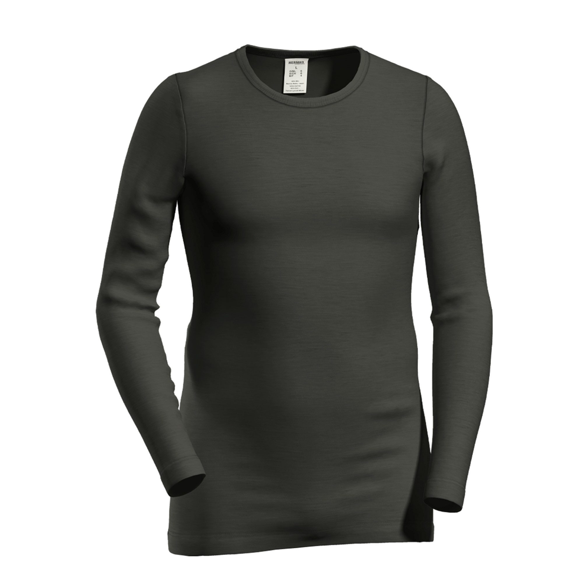 HERMKO Unterziehshirt 40640 Herren langarm Shirt mit Rundhals aus Merinowol günstig online kaufen