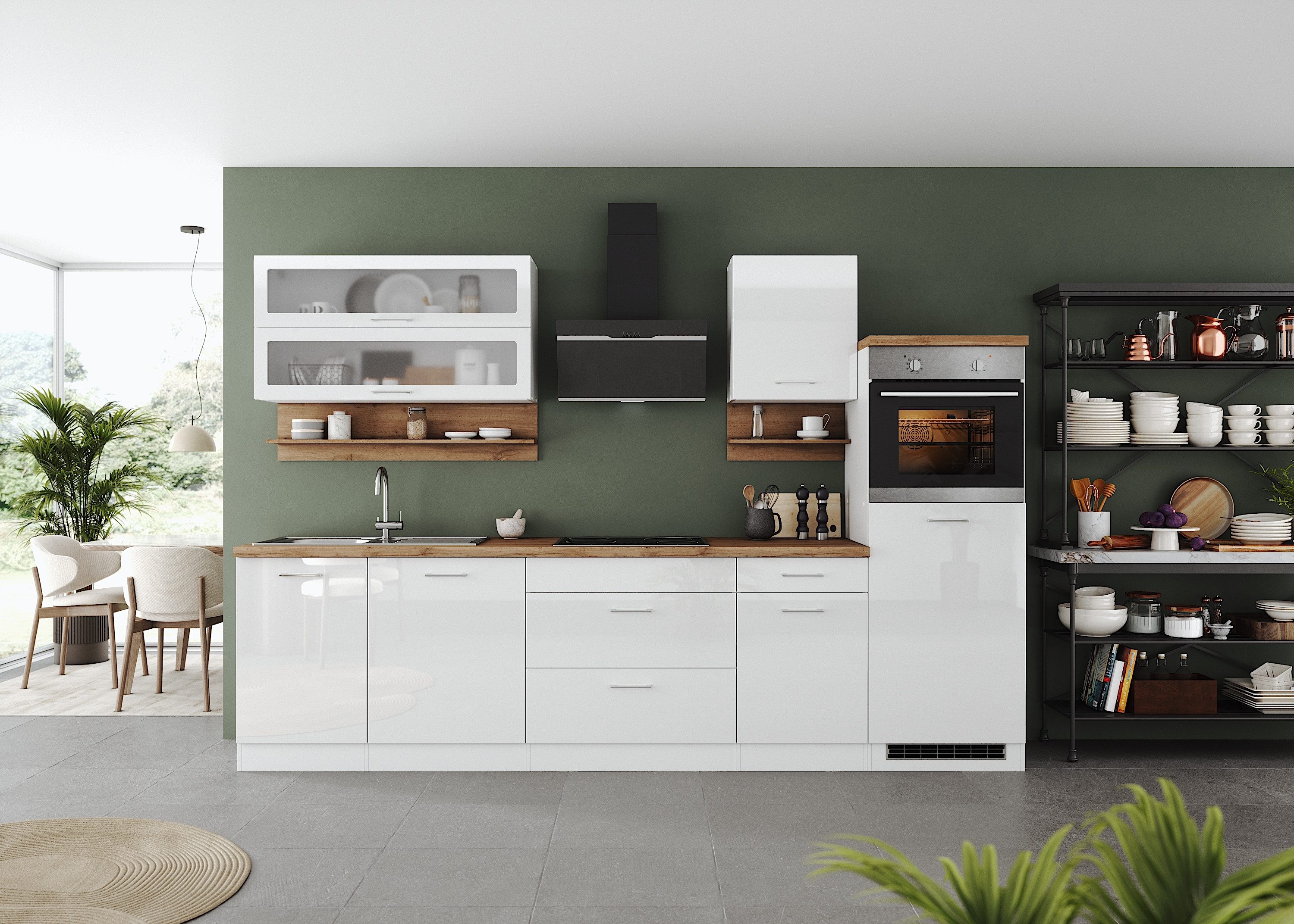 KOCHSTATION Küchenzeile KS-Milan, 300 cm breit, günstig online kaufen