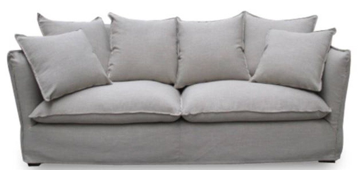 Luxus x Grau Qualität 100 102 Wohnzimmer 215 - x Luxus H. Casa Padrino cm Sofa Sofa
