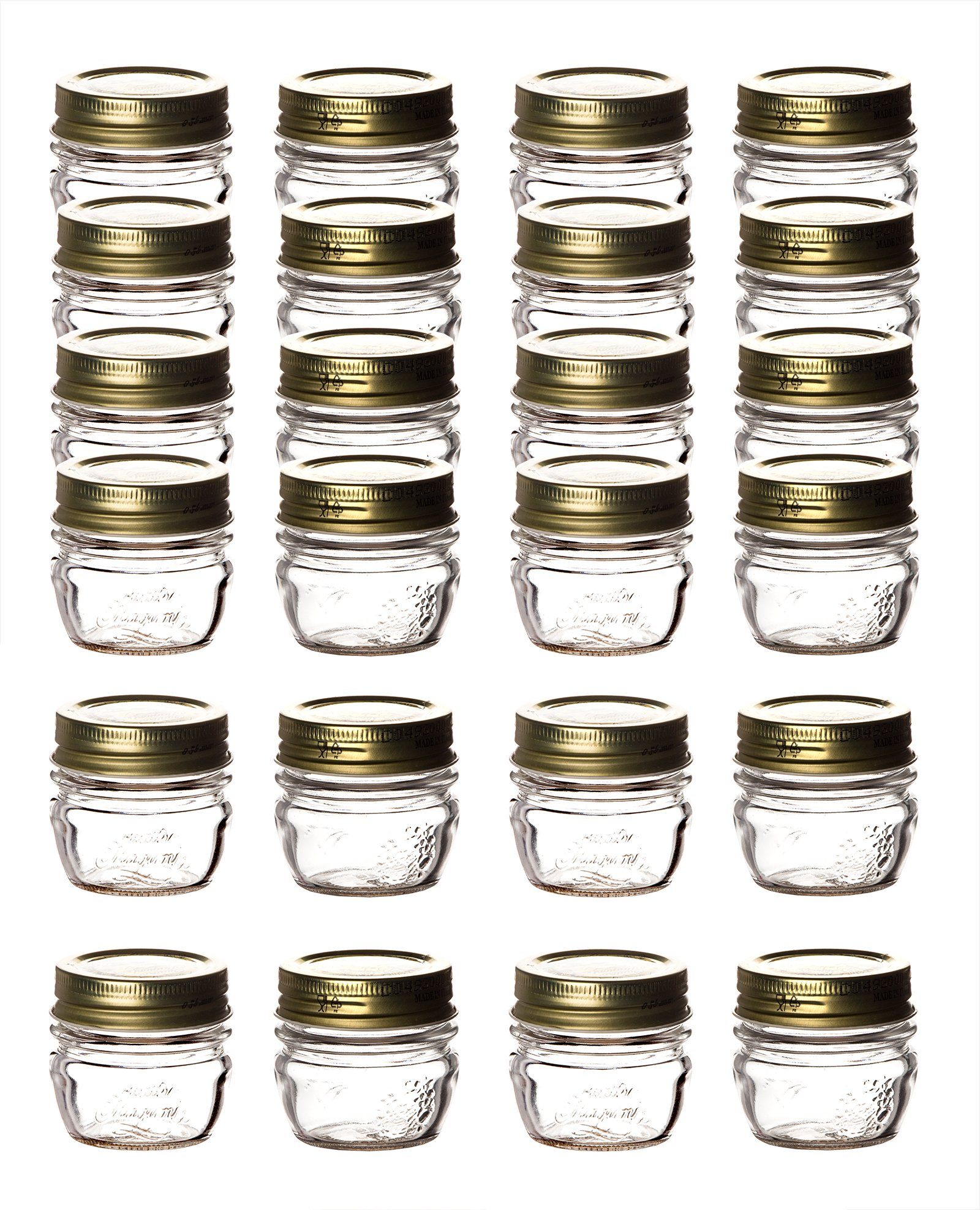 Bormioli Rocco Marmeladenglas mit Schraub-Deckel 40ml TK geeignet  Einmachgläser Probiergläser, Glas, (24-tlg)