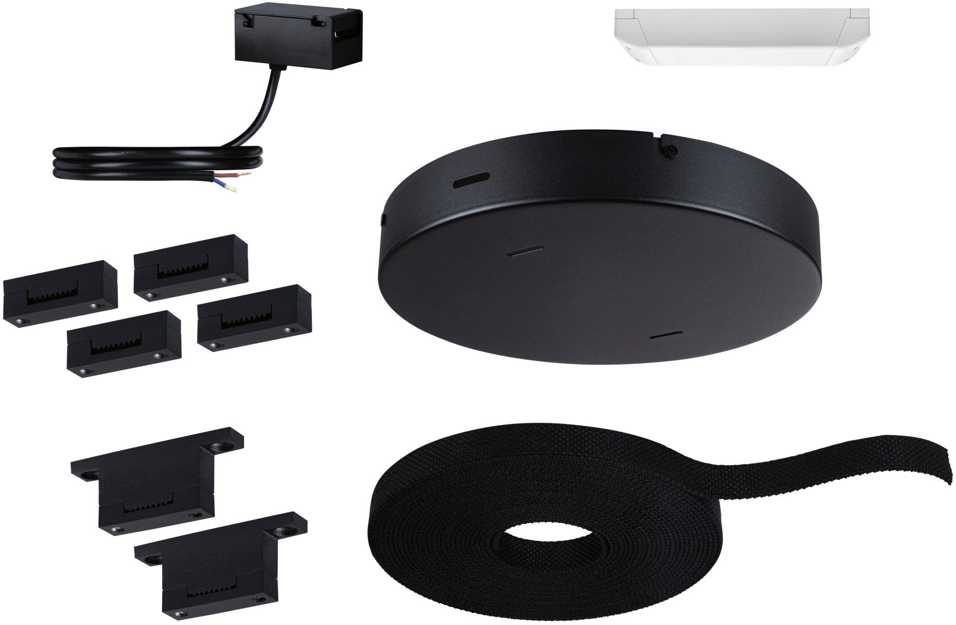 Paulmann Hängeleuchte ULine Gurt Belt Basisset 10m max. 150W Schwarz, ohne Leuchtmittel