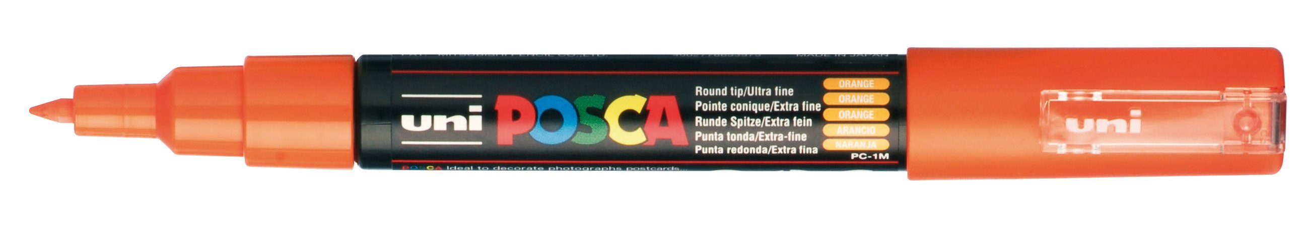 POSCA Marker Marker PC-1MC, Lichtecht, Wasserbasis, Geruchsneutral, Wasserverdünnbar Orange