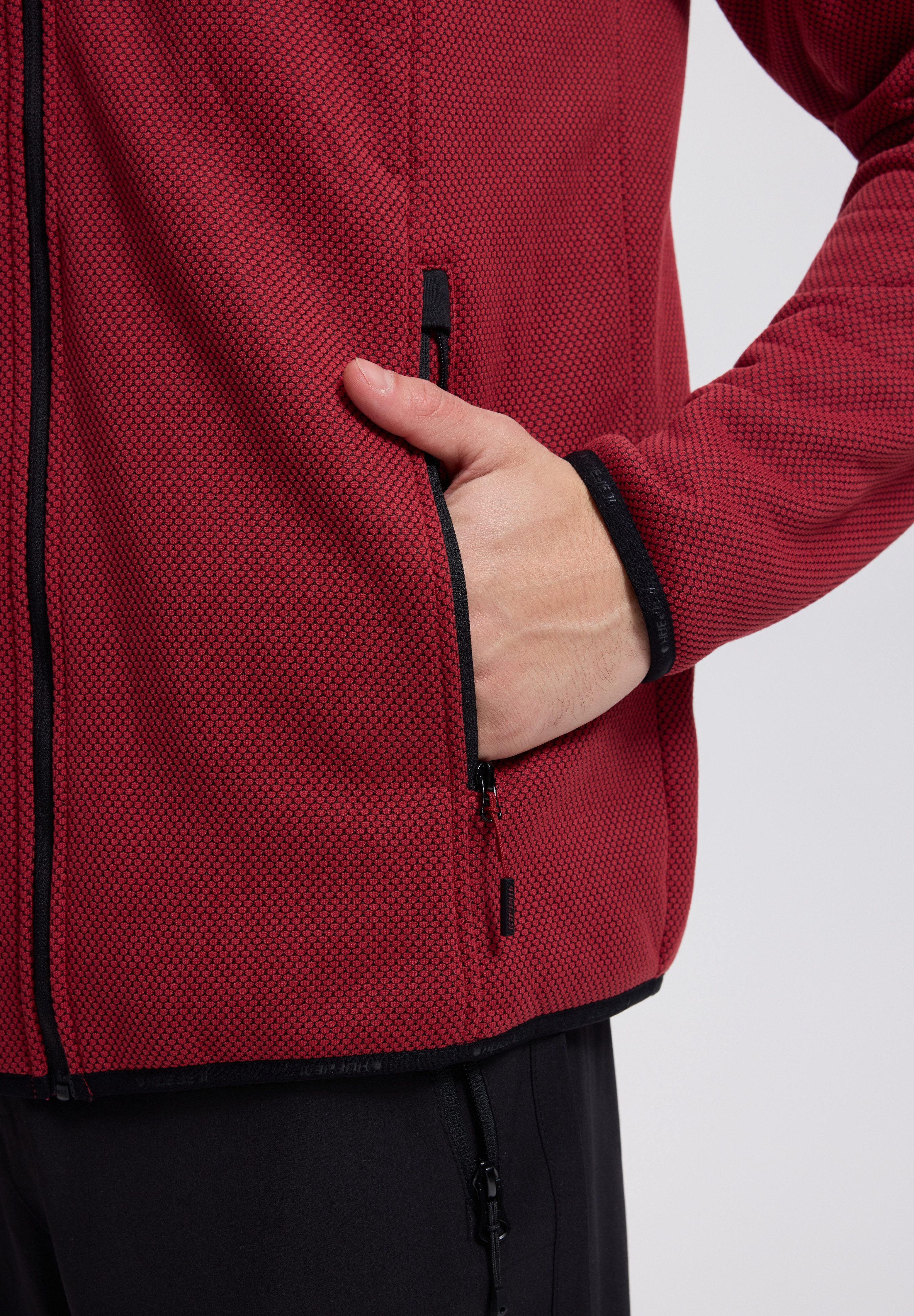 Icepeak Fleecejacke BREDSTEDT mit Stehkragen, schnell trocknend, normale Länge