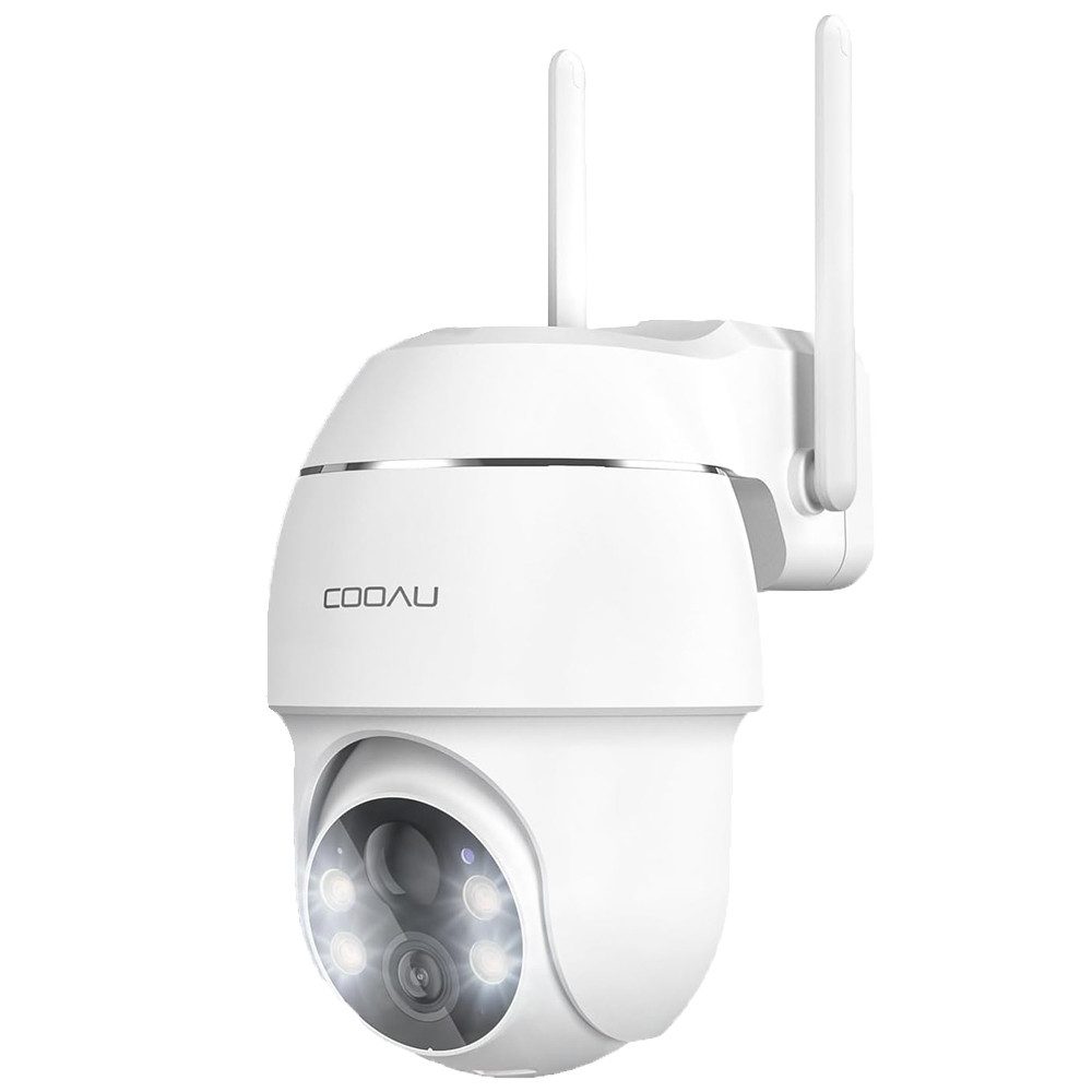 COOAU Überwachungskamera 3 Stück Überwachungskamera Aussen Akku355°/90° Pan Tilt Kamera (Aussen, Außenbereich, Außen, Outdoor, Überwachung Außen,Kabellos WLAN Kamera Outdoor PTZ 2K-Farb-Nachtsicht, 1-tlg., Personen-/Bewegungserkennung, IP66 Wasserdicht, kompatibel mit Alexa,Upgrade 4 Lichter Nachtsicht-Effekt)