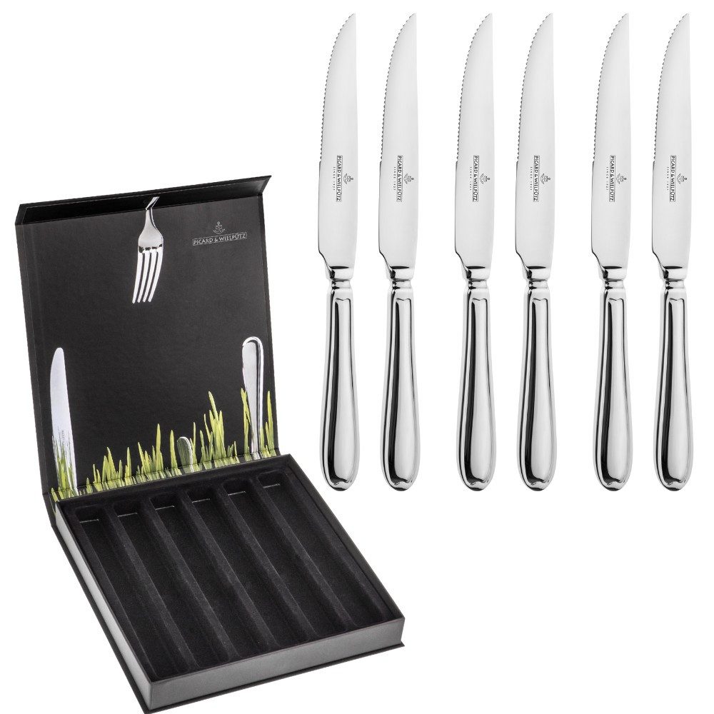 Picard & Wielpütz Solingen Steakmesser Landhaus, im Geschenkkarton (6 Stück), praktisches Steakmesser-Set