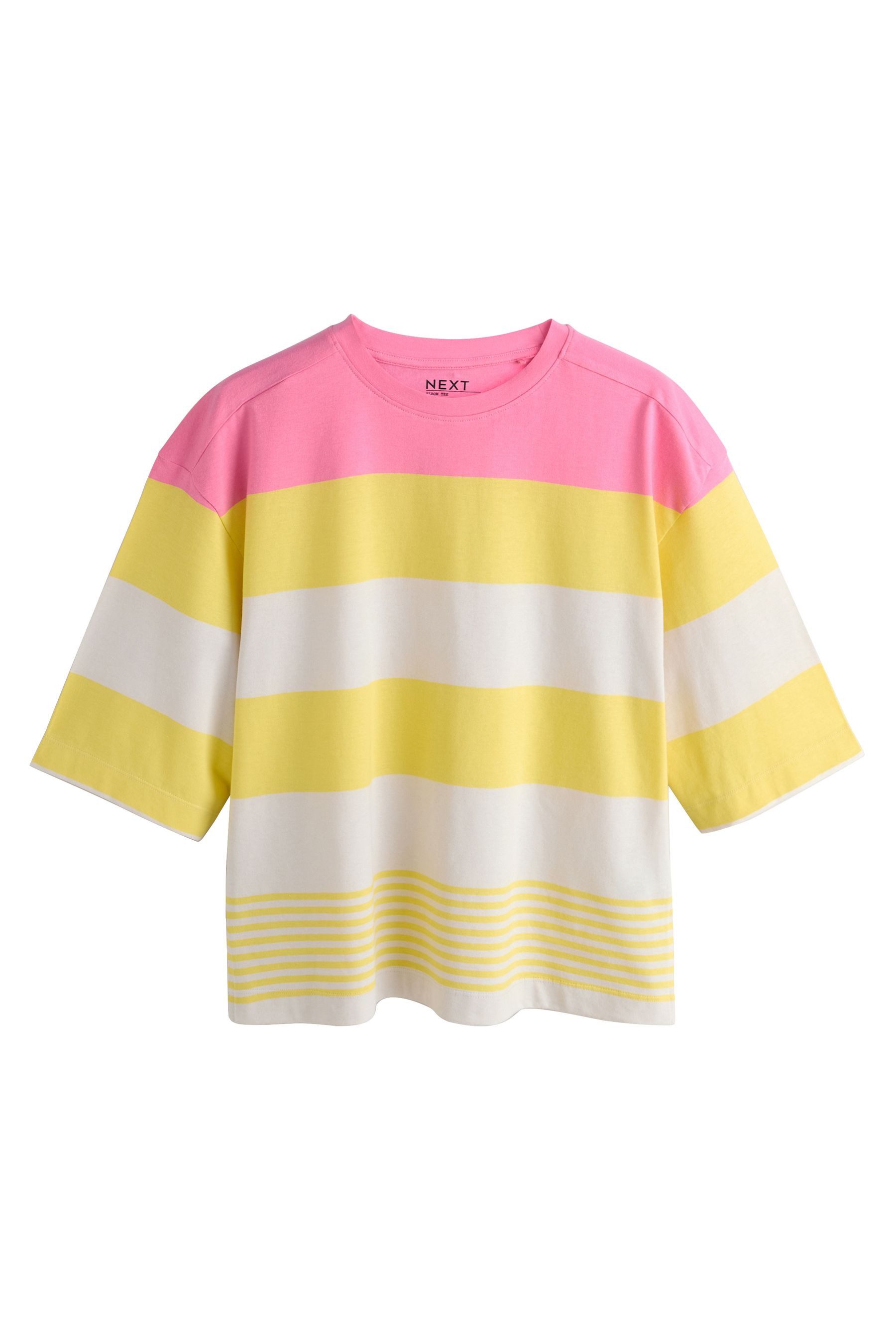 Next T-Shirt Kastiges Relaxed Fit Oversized-T-Shirt, Baumwolle (1-tlg) günstig online kaufen