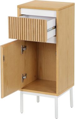 andas Unterschrank Falun Badmöbel, Badezimmerschrank mit Rille, Breite 35 cm