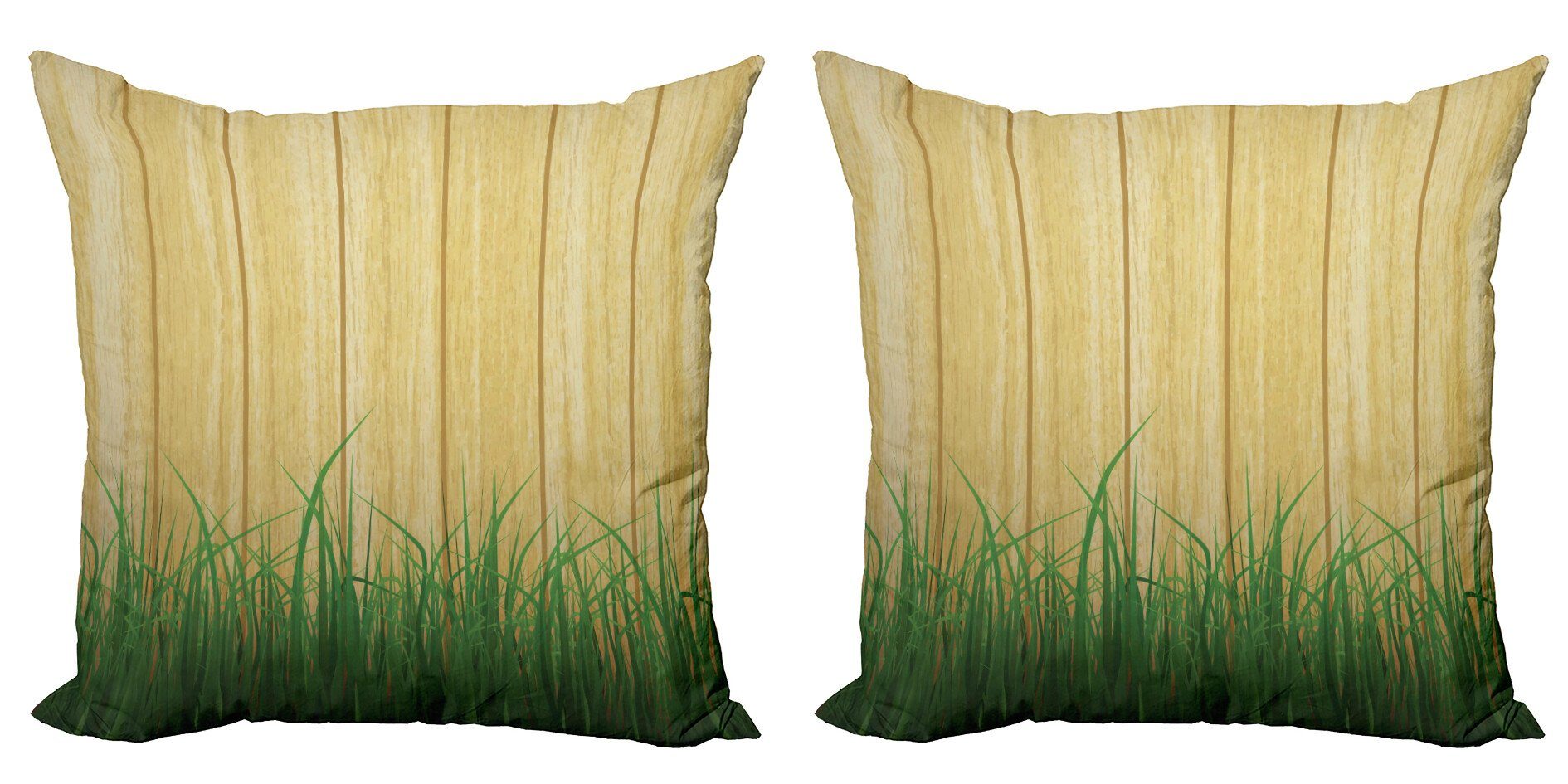 Stück), Digitaldruck, Zaun Kissenbezüge Plank Grasses Abakuhaus Front Accent Modern Blick of Doppelseitiger (2