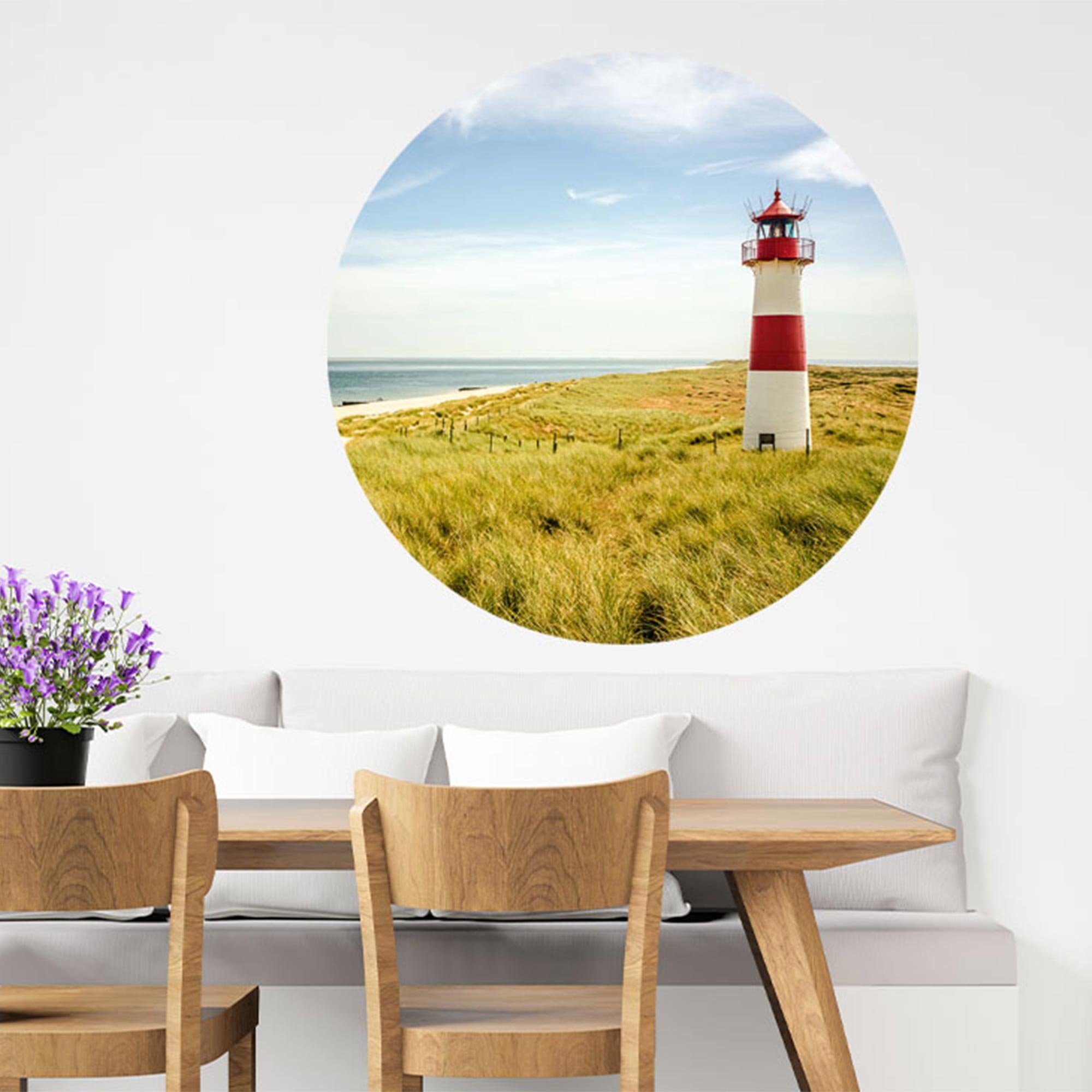 WallSpirit Wandsticker Wandaufkleber rund "Leuchtturm", Selbstklebend, günstig online kaufen