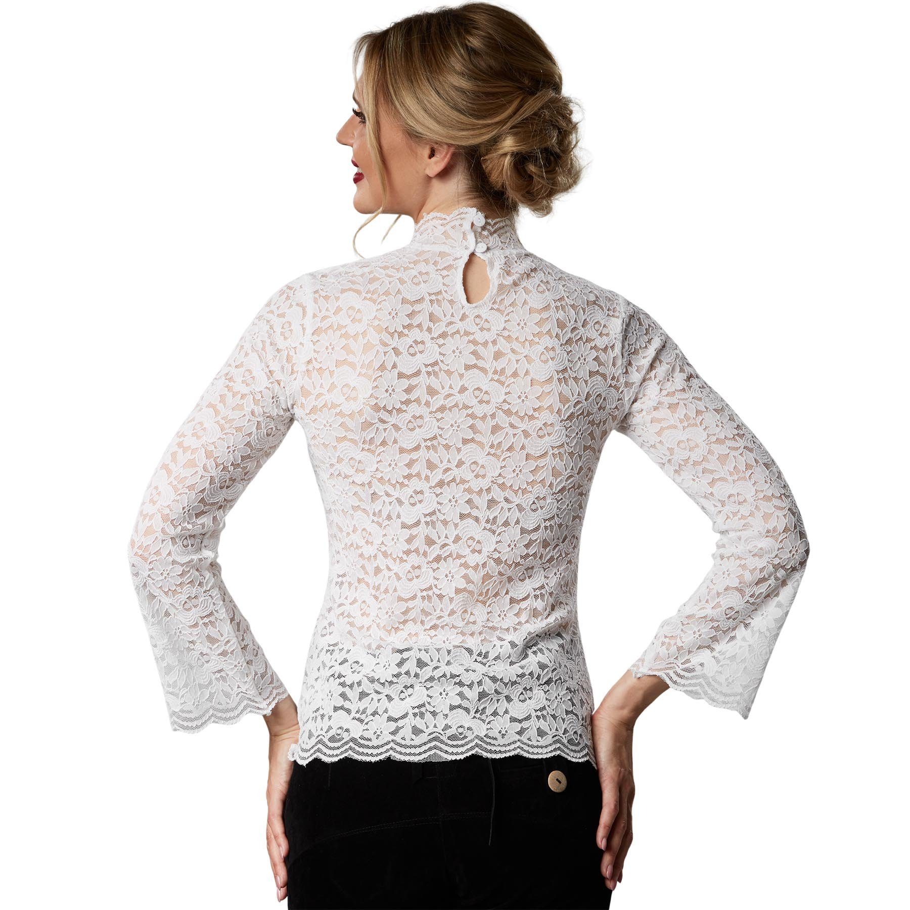 dressforfun Shirtbluse Bluse Hannerl geriffelte Ärmel günstig online kaufen