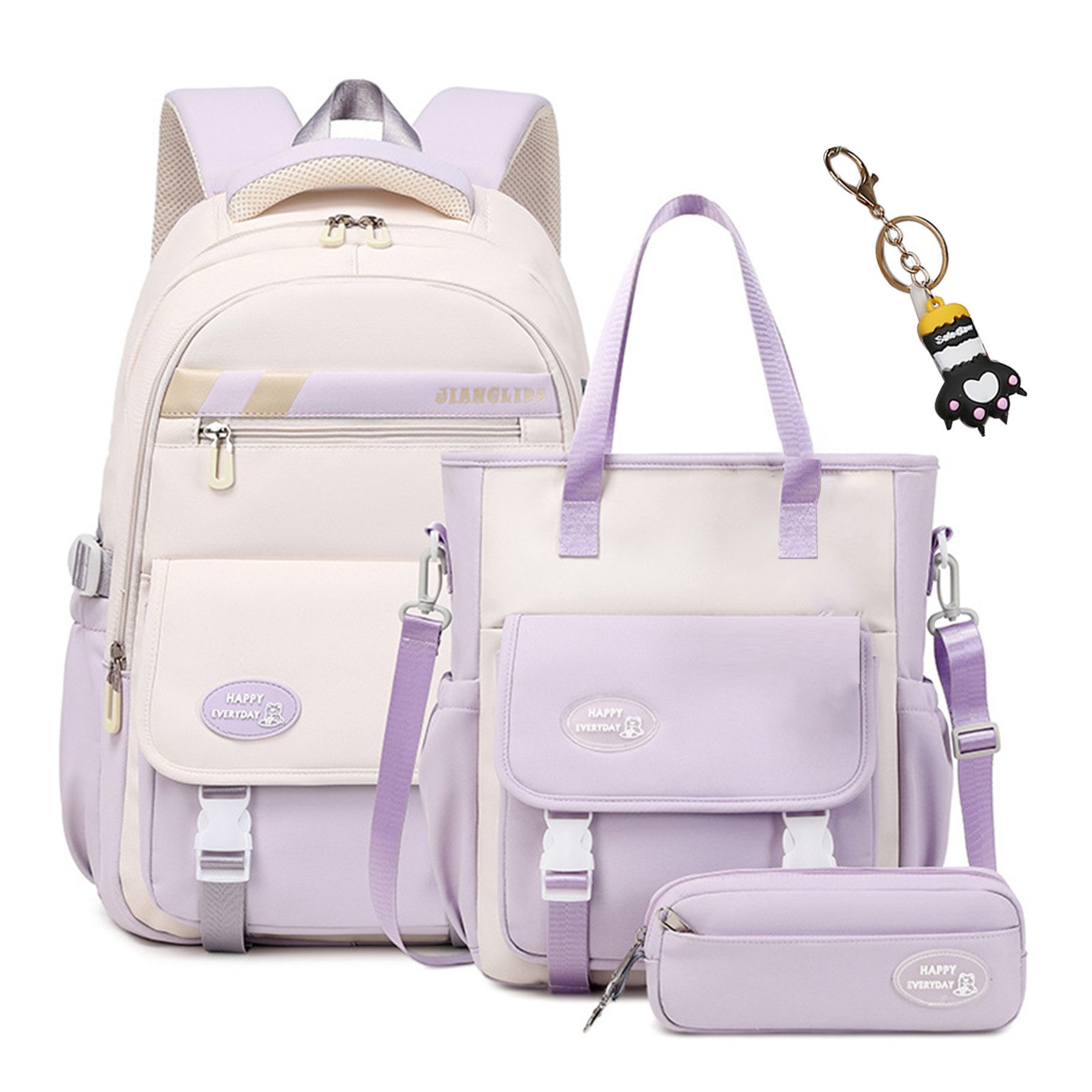 Mutig Schulrucksack Schulrucksack Teenager,Schulranzen-Set 3-teilig,große K günstig online kaufen