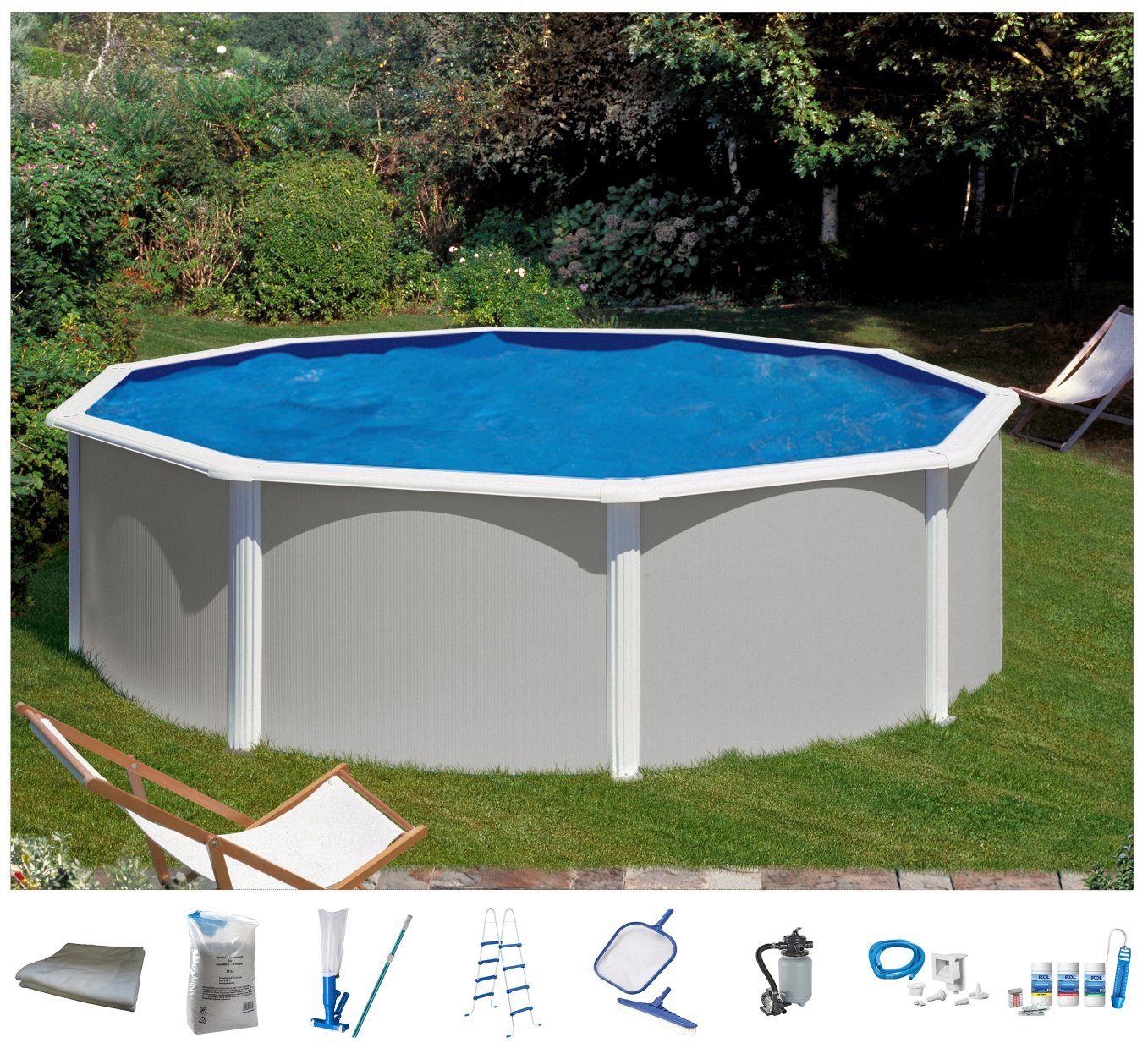 KONIFERA Rundpool MALAGA 4 (Set, 10-tlg), günstig online kaufen