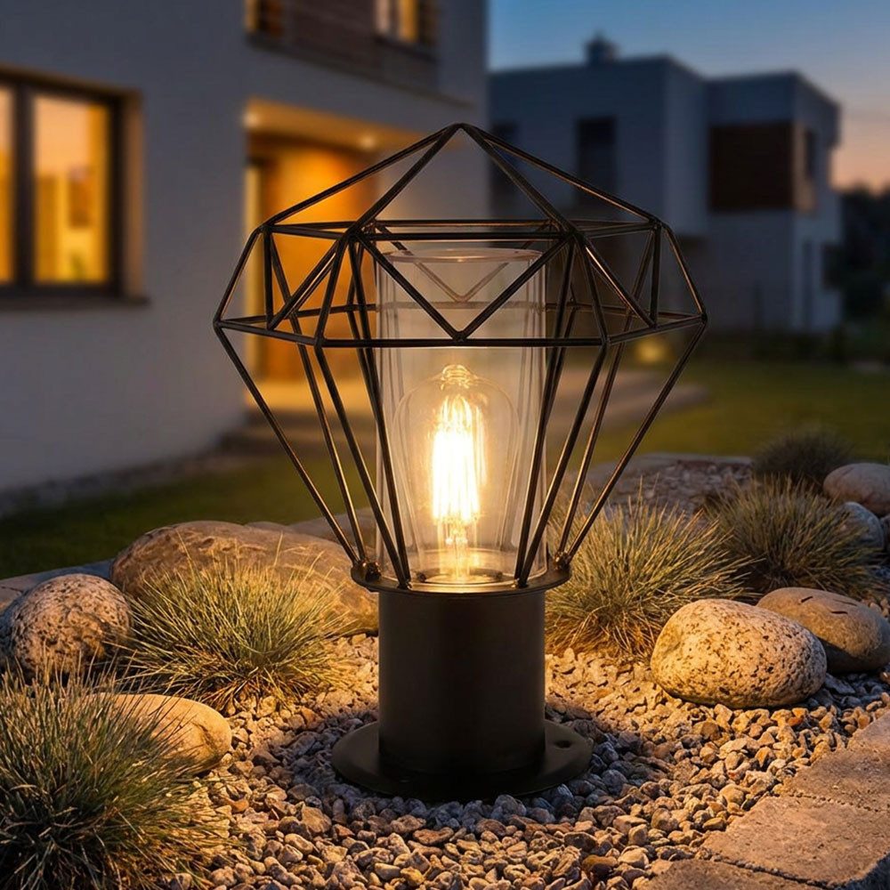 GLOBO LIGHTING Sockelleuchten, Leuchtmittel nicht inklusive, Sockelleuchte Außen Standleuchte Garten schwarz