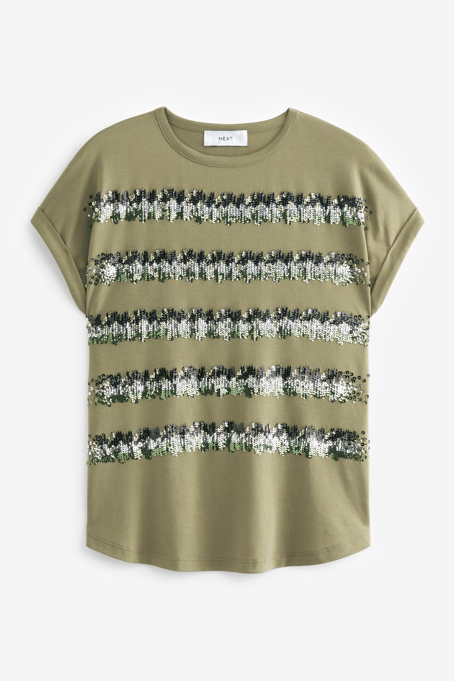 Next Olive T-Shirt Green (1-tlg)