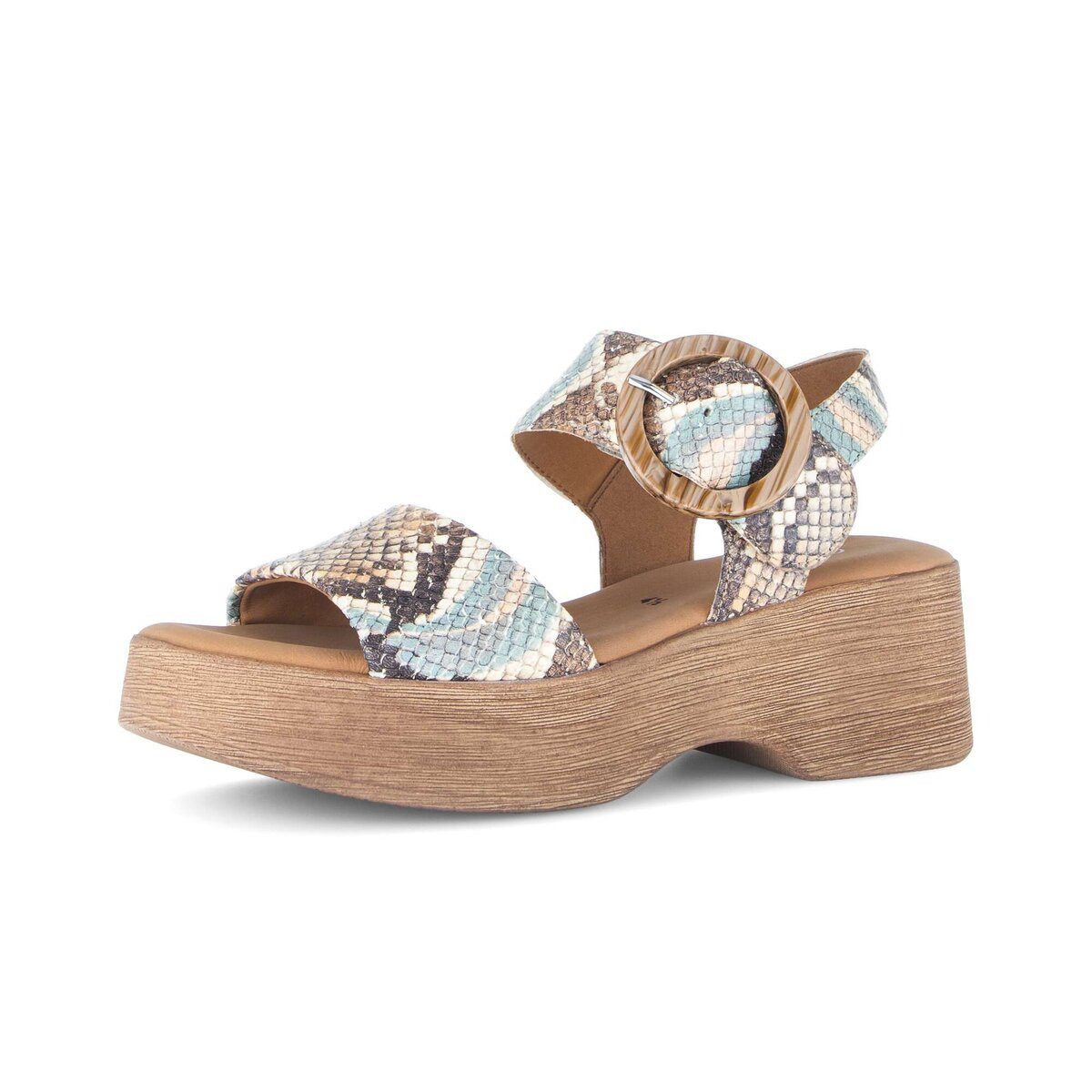 Gabor Riemchensandale Leder Reptiloptik Riemchensandale