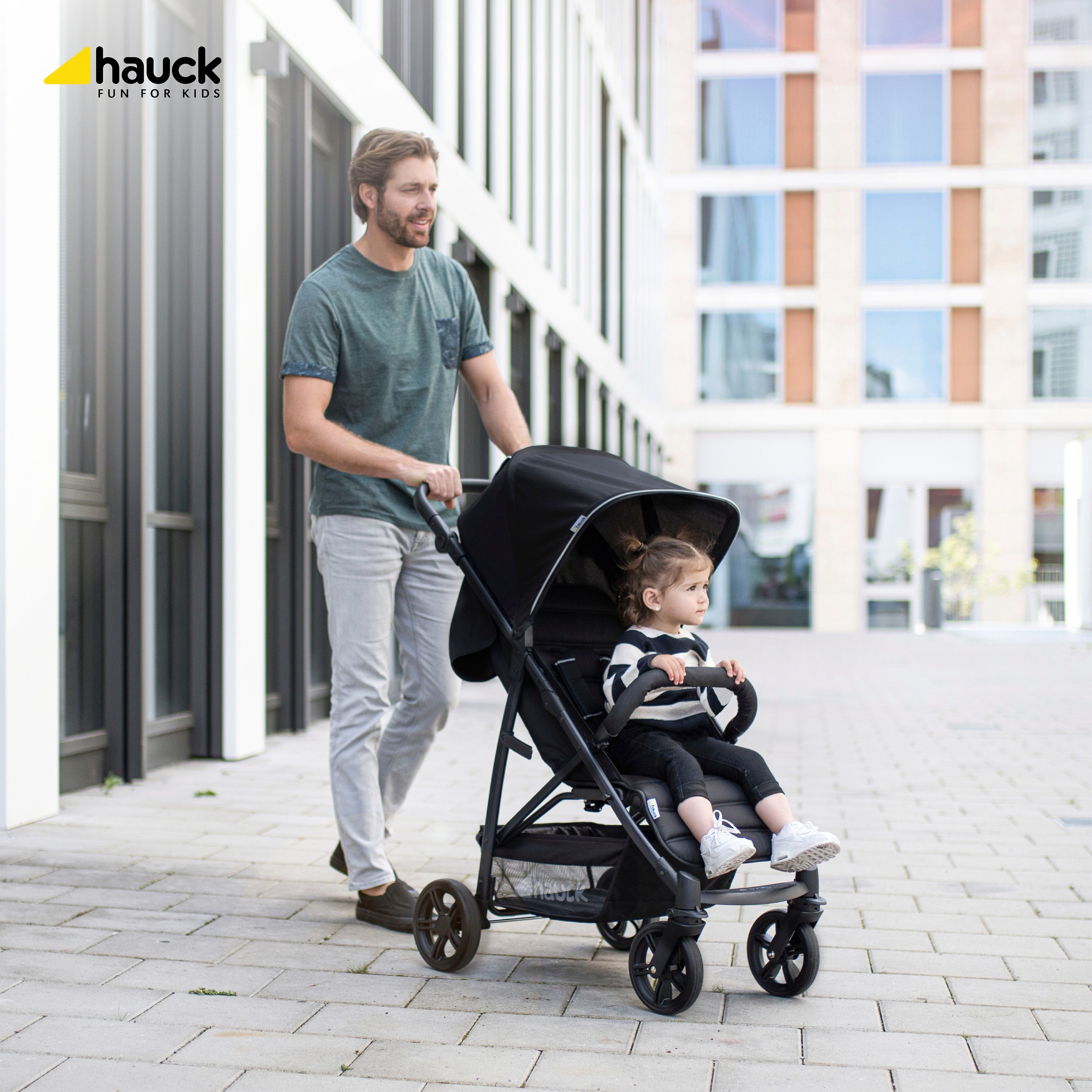 Hauck Kinder-Buggy Rapid 4, schwarz, feststellbaren und mit schwenk- Vorderrädern