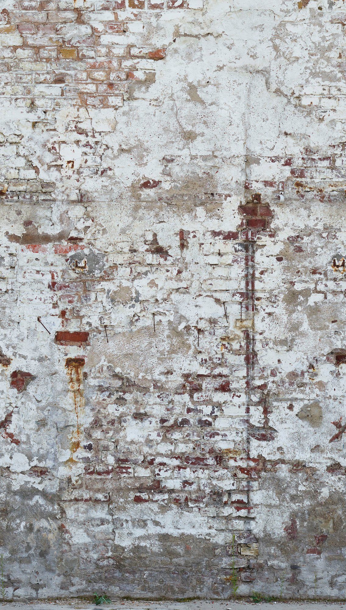 living walls Fototapete Steintapete, glatt, matt, gemustert, neutral, (1 St), Fototapete Steinoptik Steinwand Loft Industrial Tapeten Wohnzimmer